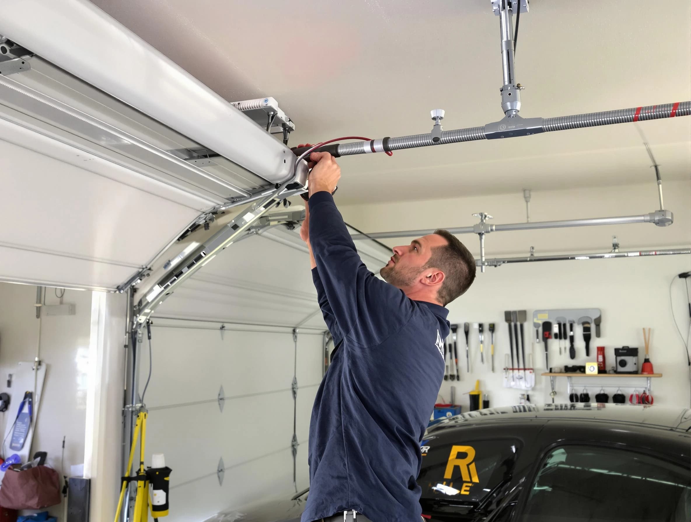 Cranberry Garage Door Repair technician performing garage door cable repair in Cranberry
