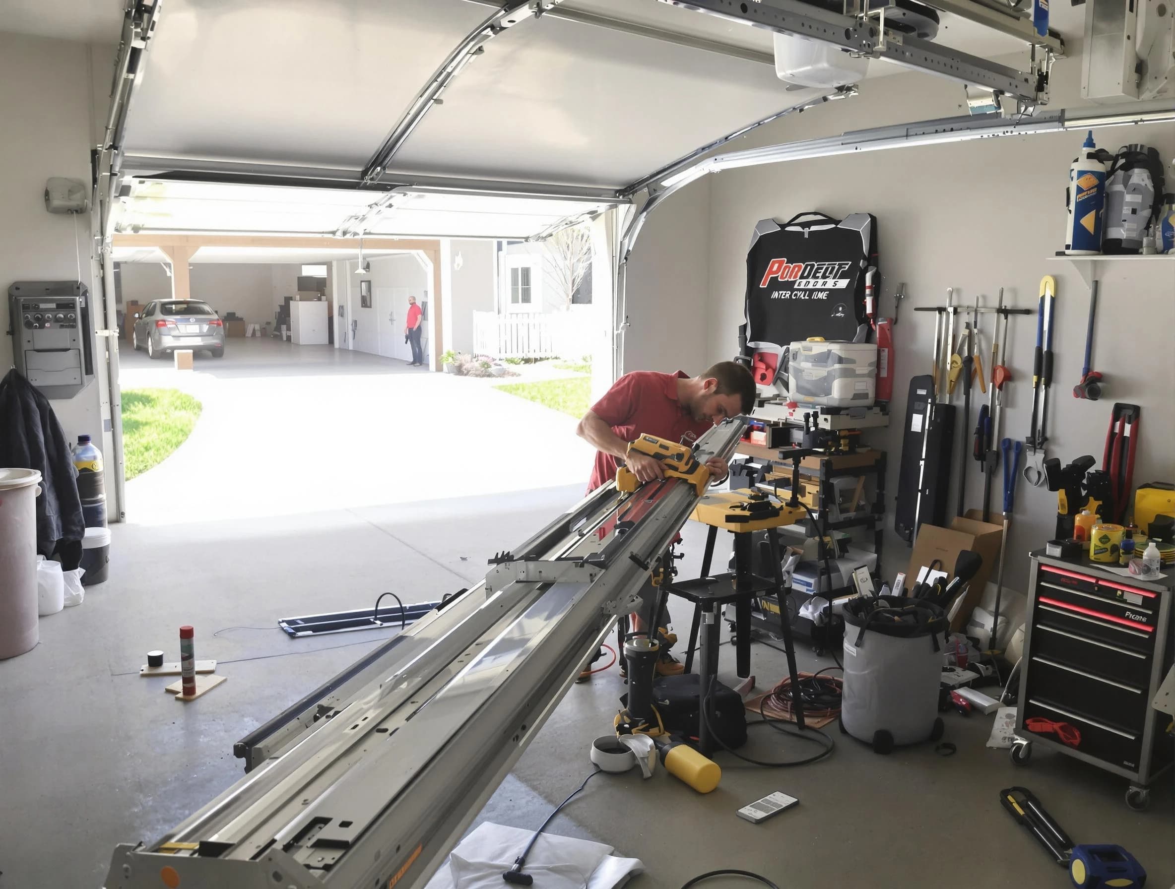 Cranberry Garage Door Repair expert performing track repair in Cranberry